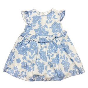 NWT Carters Baby Girl Light Blue & White Floral Dress Size 6M NEW